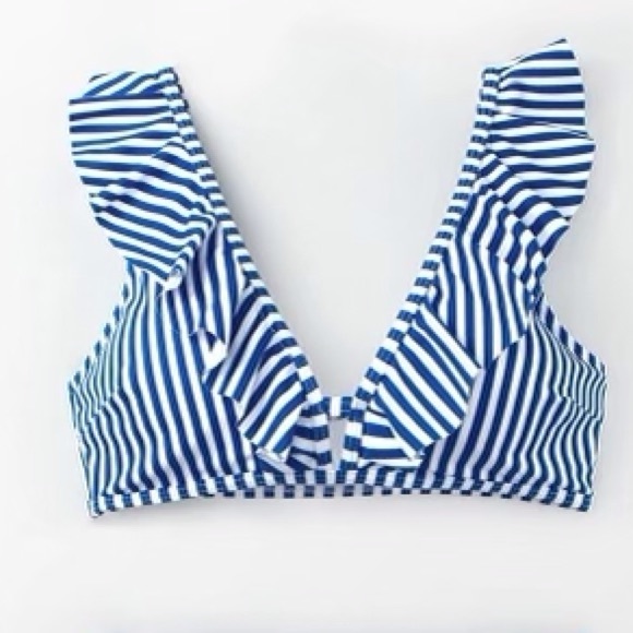 Cupshe Blue Striped And High Waisted Bikini Size Medium - Picture 3 of 8